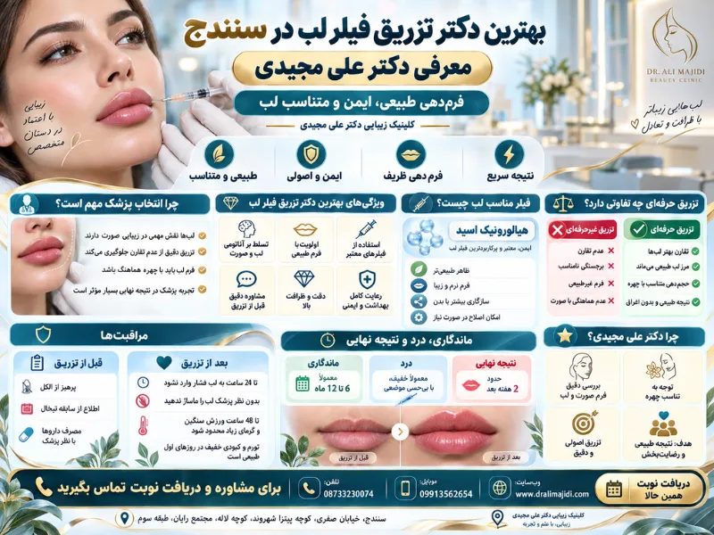 بهترین دکتر تزریق فیلر لب در سنندج
